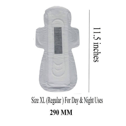 Manvicare Biodegradable Charcoal Anion Cotton Sanitary Pads