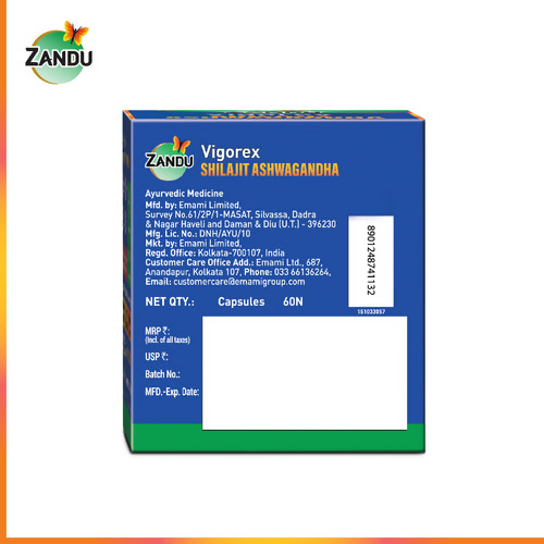 Zandu Vigorex SJ Ashwagandha Capsules