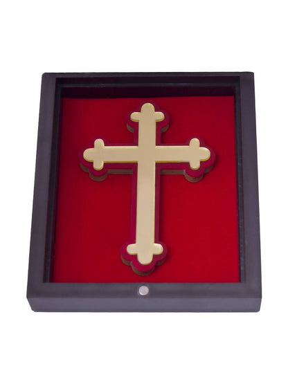 Golden Peacock Brown & Red 24 Ct Gold Foil Lord Jesus Christ