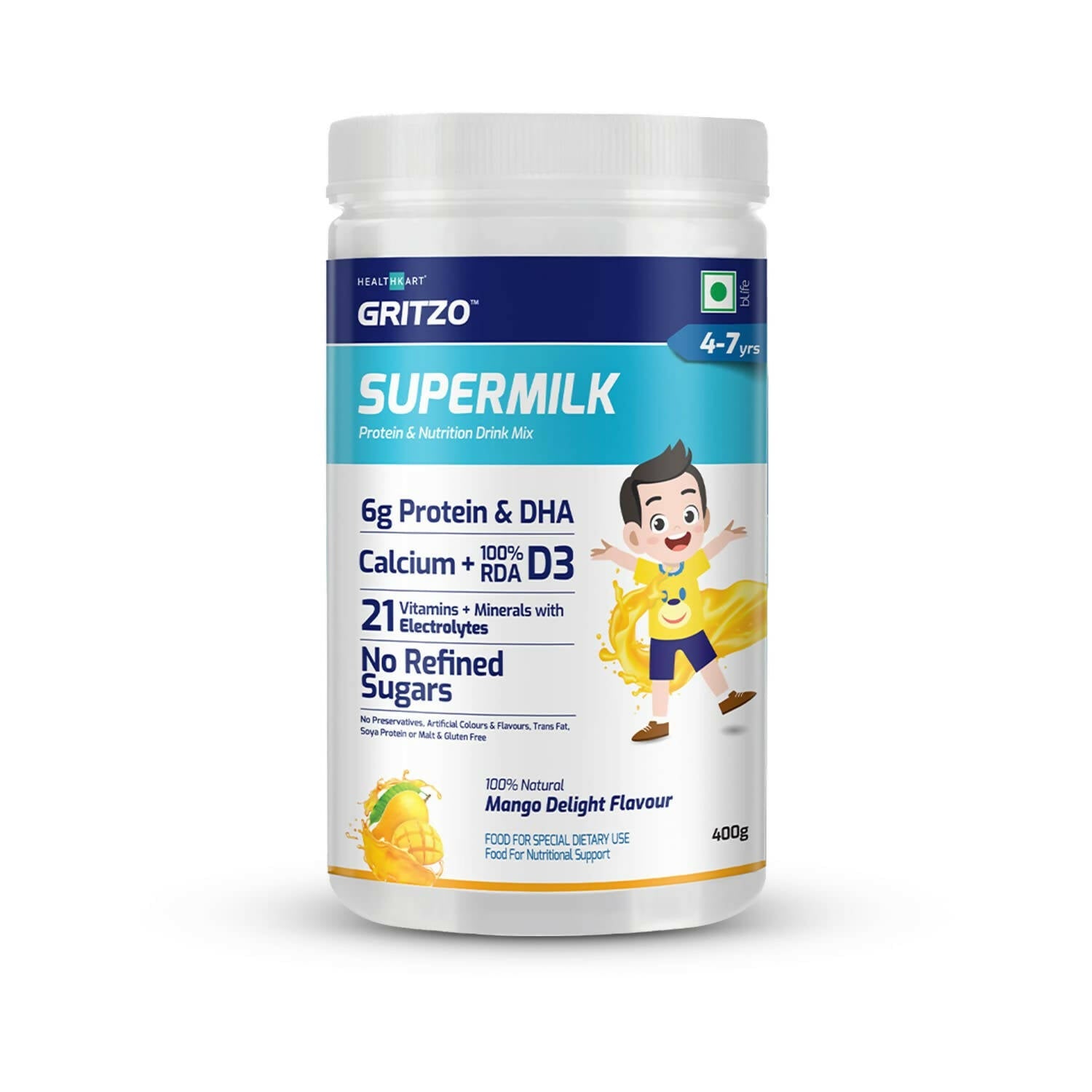 Gritzo SuperMilk Overall Growth (2-6y) for Boy/Girl