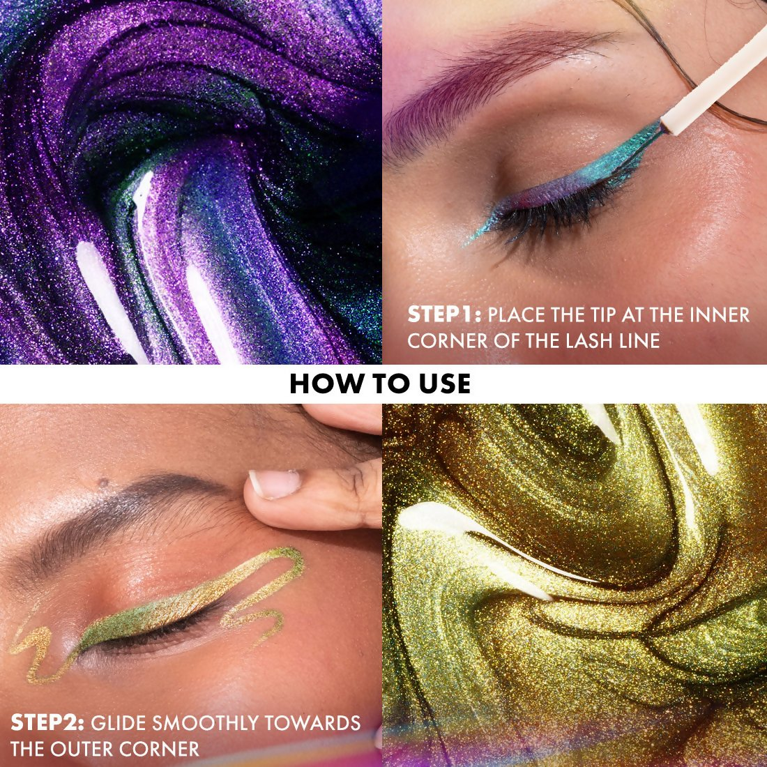mCaffeine Shades Cosmic Craze Holographic Eyeliner - Disco Dreams