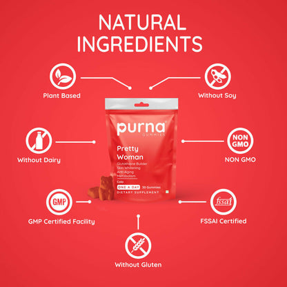 Purna Gummies Glutathione Cola Flavour Gummies for Skin Brightening