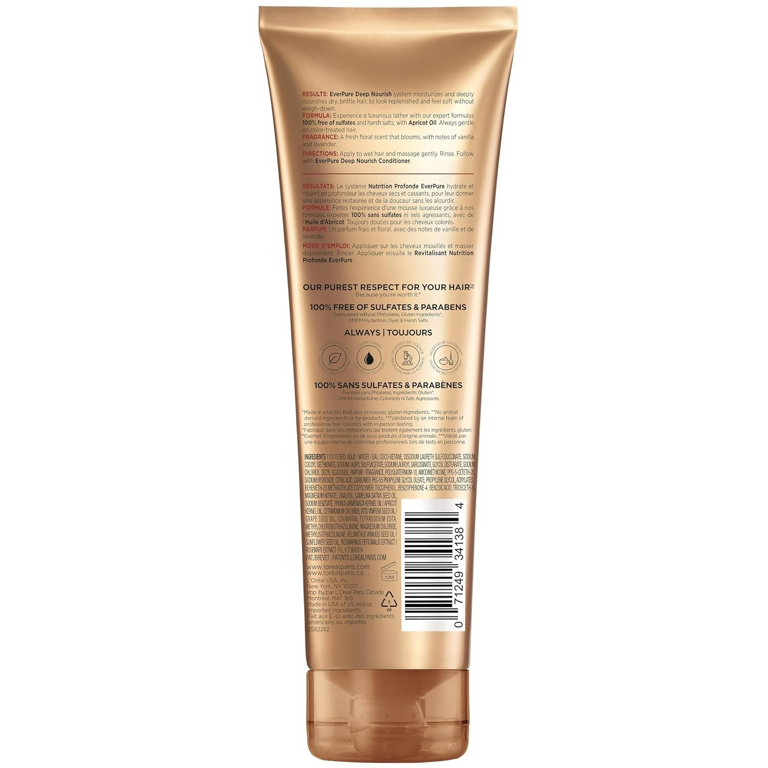 L'Oreal Paris Sulfate Free Moisture Shampoo (Evercreme Moisture Care Deep Nourish)