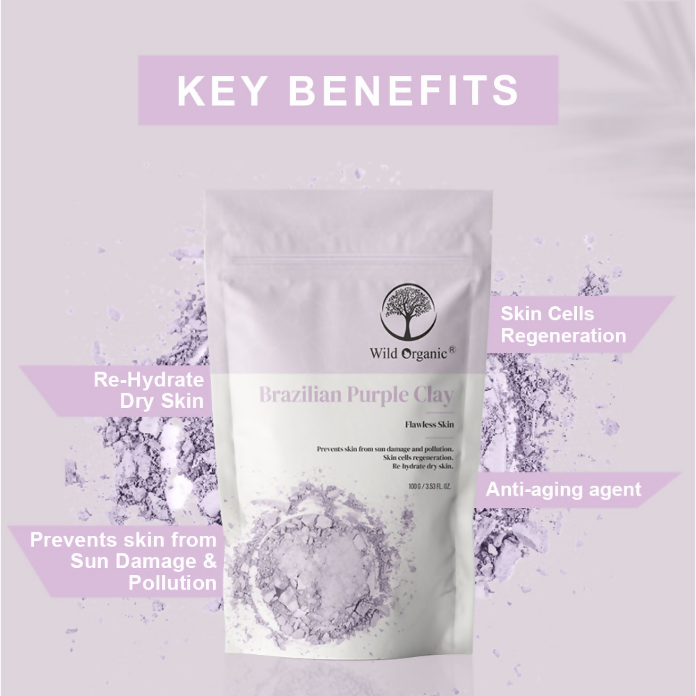 Wild Organic Brazilian Purple Flawless Skin Clay Powder