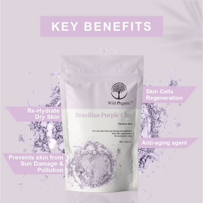 Wild Organic Brazilian Purple Flawless Skin Clay Powder