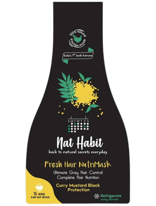 Nat Habit Curry Mustard Block Protection Fresh Hair Nutri Mask