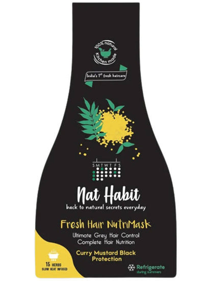 Nat Habit Curry Mustard Block Protection Fresh Hair Nutri Mask