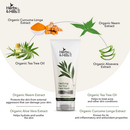 Herbs & Hills Clarifying Tea Tree Face Wash