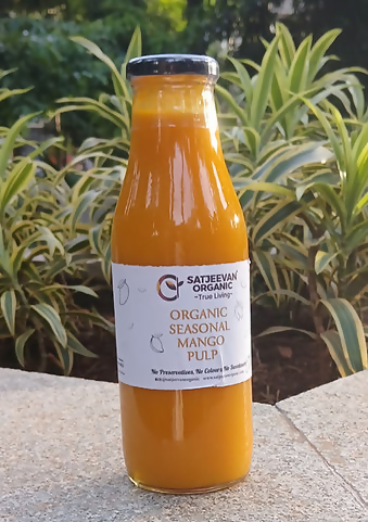 Satjeevan Organic Seasonal Mango Pulp