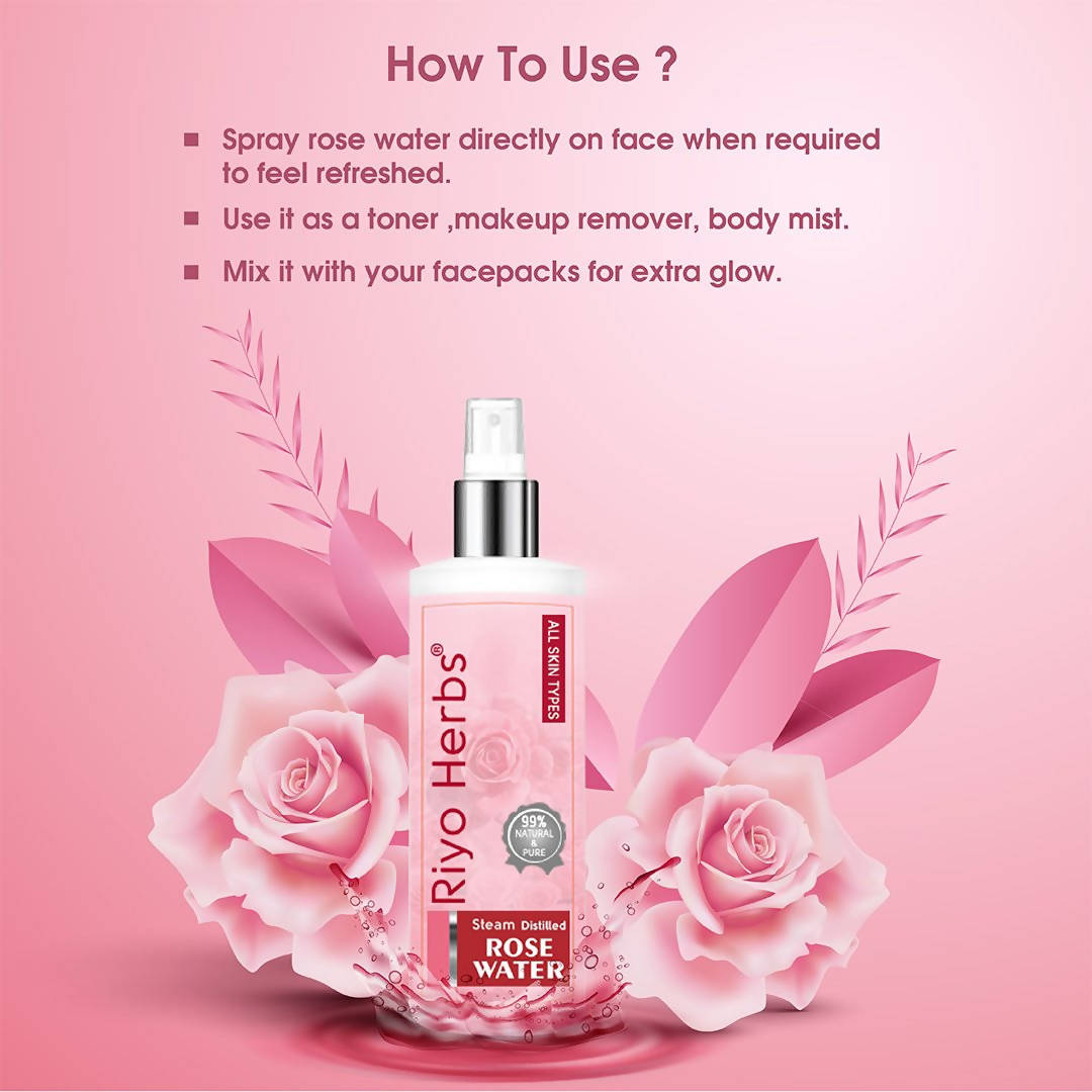 Riyo Herbs Steam Distilled Rose Water