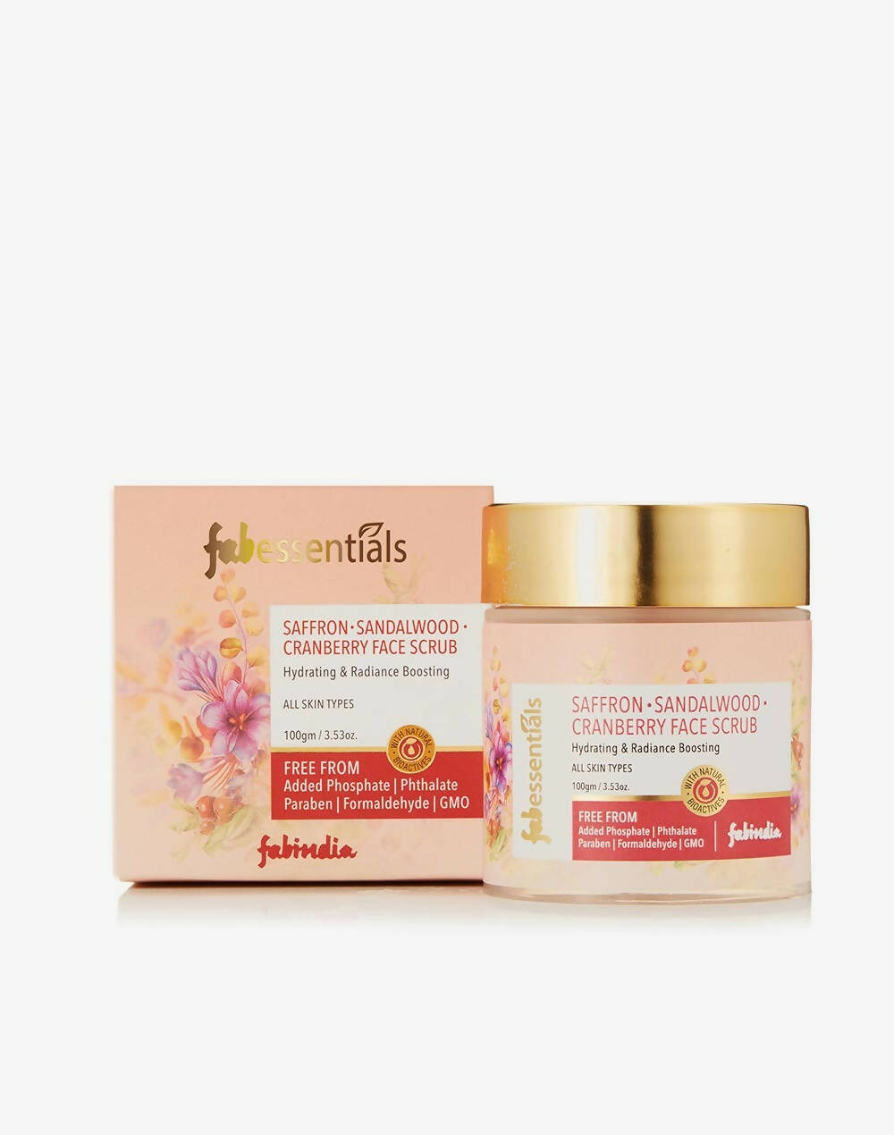 Fabessentials Saffron Sandalwood Cranberry Face Scrub
