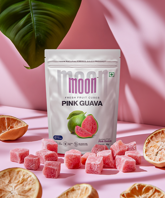 Moon Freeze Dried Pink Guava Cubes