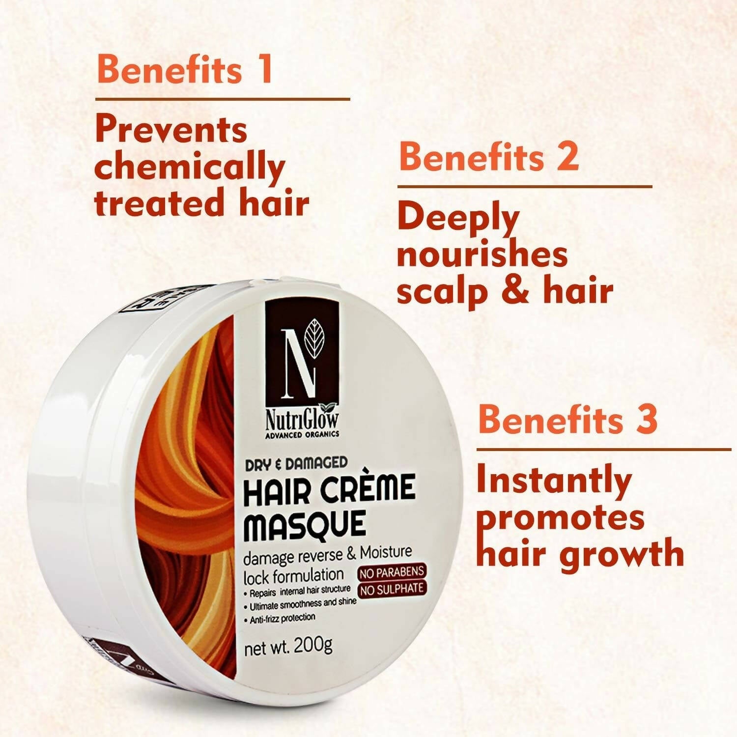 NutriGlow Advanced Organics Hair Crème Mask