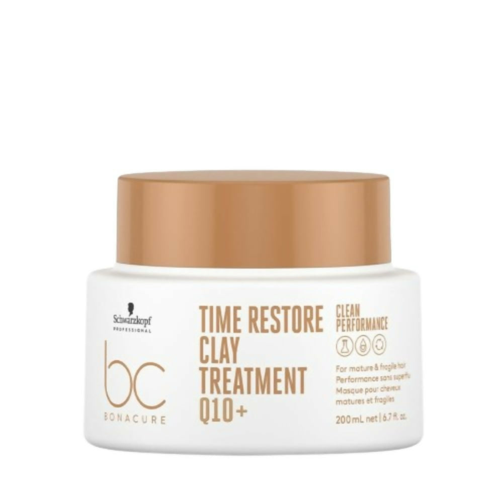 Schwarzkopf Professional Bonacure Time Restore Clay Treatment Q10+ Hair Mask - Drmedicart