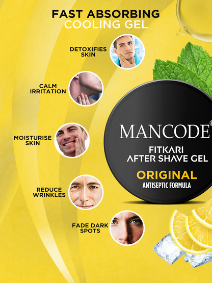 Mancode Fitkari After Shave Gel For Men Original Antiseptic Formula