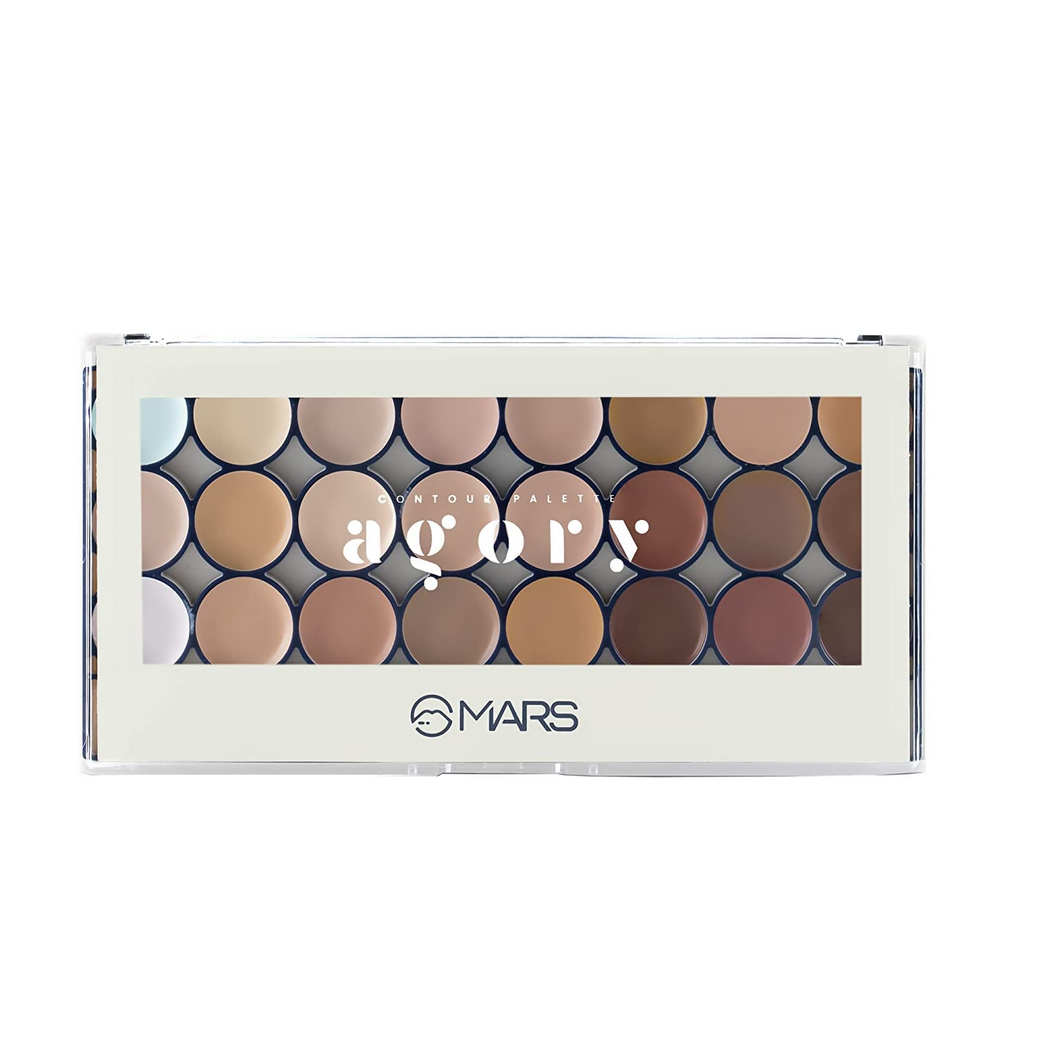 MARS Cosmetics 24 Shade Agory Cream Contour Palette With Brush - Shade-02