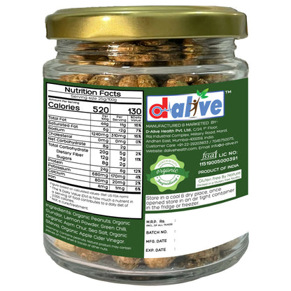D-Alive Honestly Organic Activated Lime & Chilli Peanuts - Drmedicart