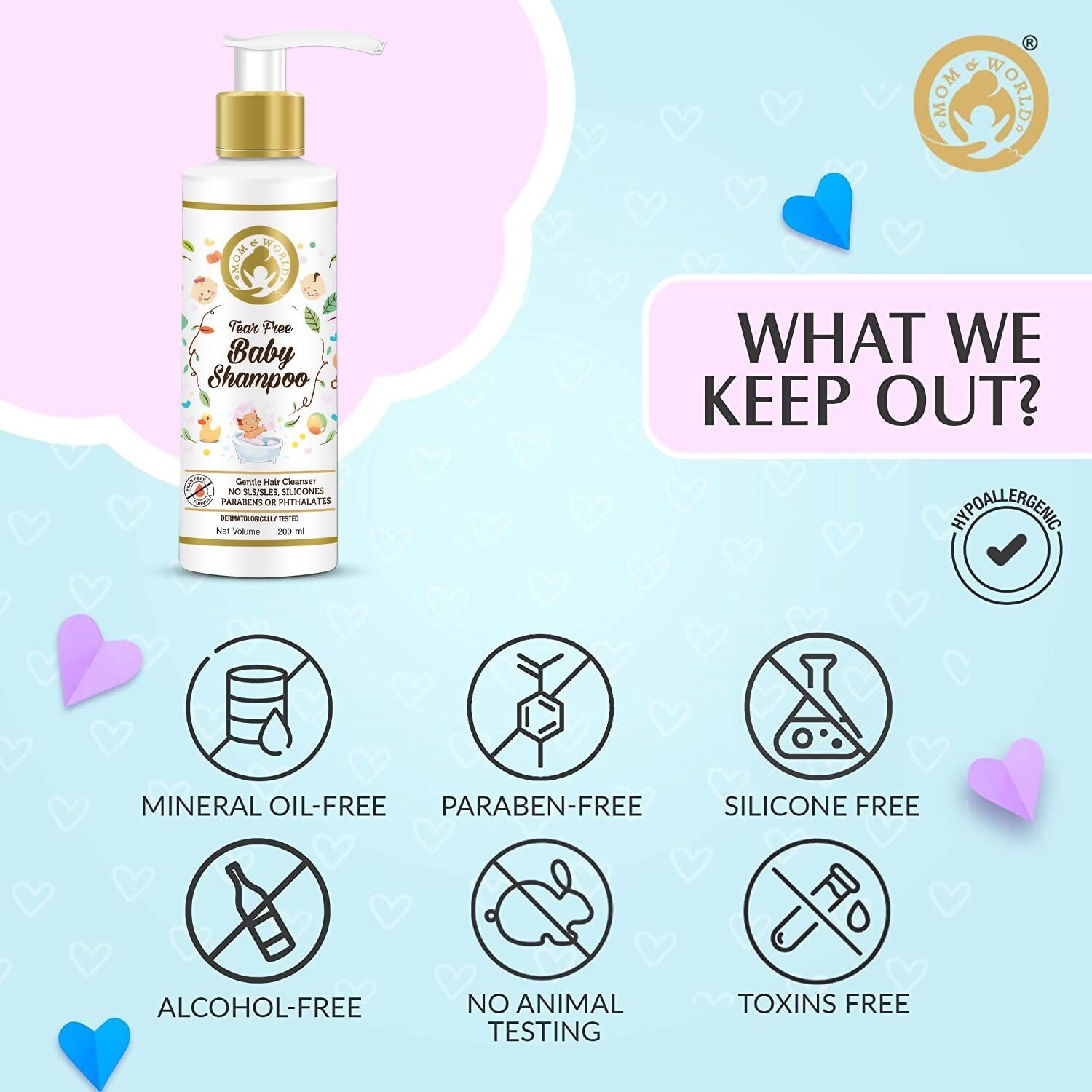 Mom & World Tear Free Baby Shampoo