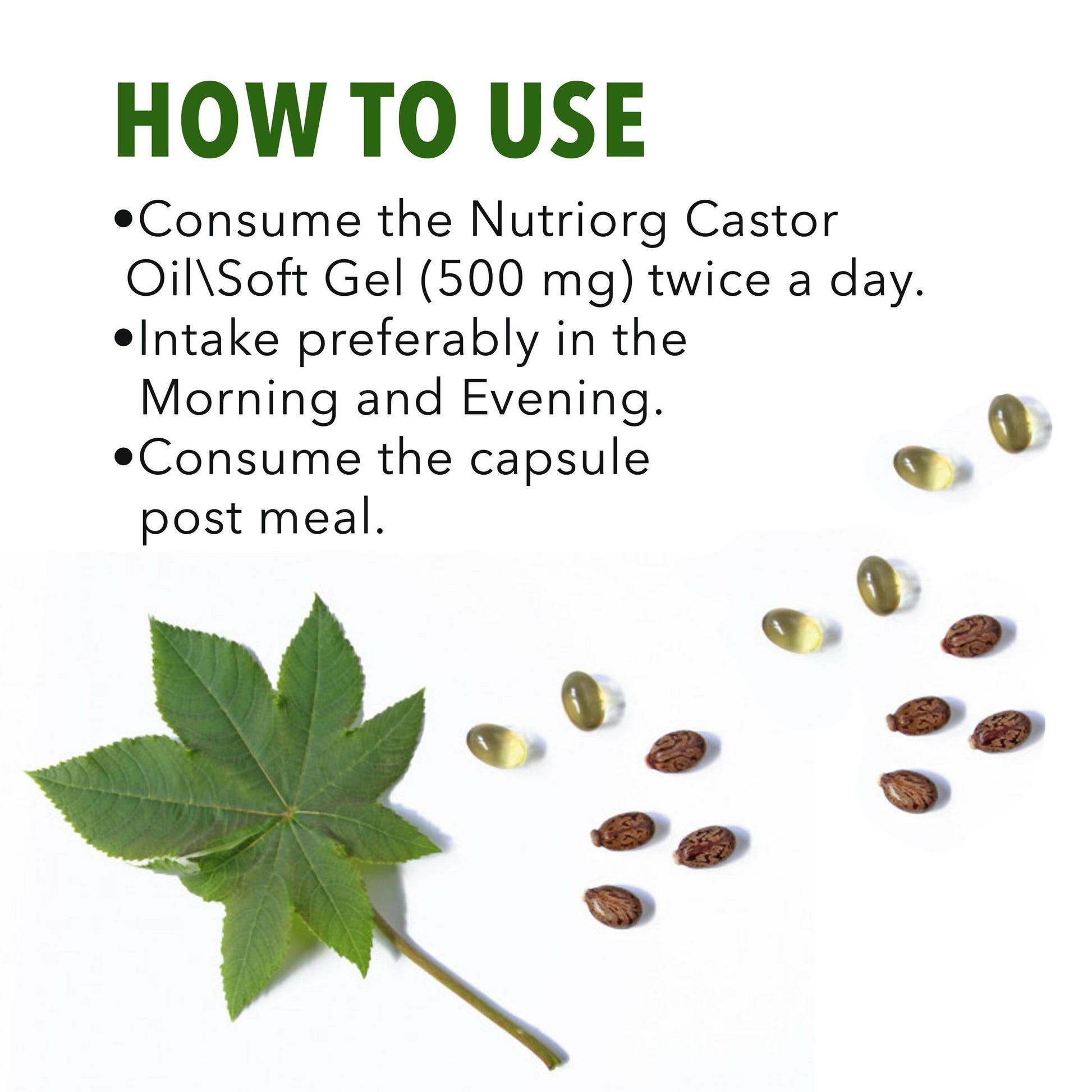 Nutriorg Castor Oil Soft Gel Capsules