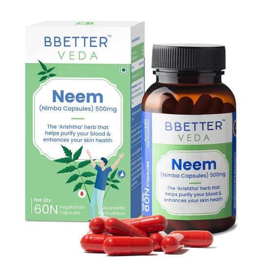 Buy BBETTER Veda Neem Nimba Capsules from DrMediCart, Ship from India to USA