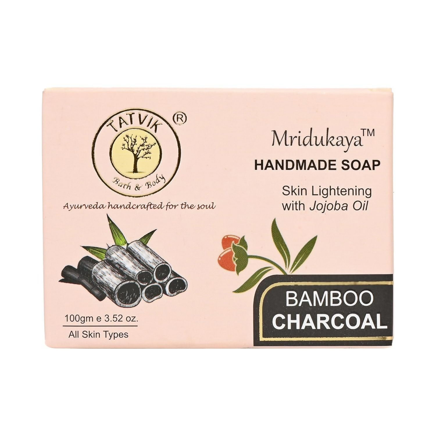 Tatvik Ayurveda Mridukaya Hand Made Soap (Bamboo Charcoal)