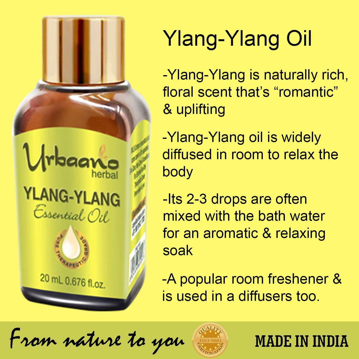 Urbaano Herbal Ylang Ylang Essential Oil