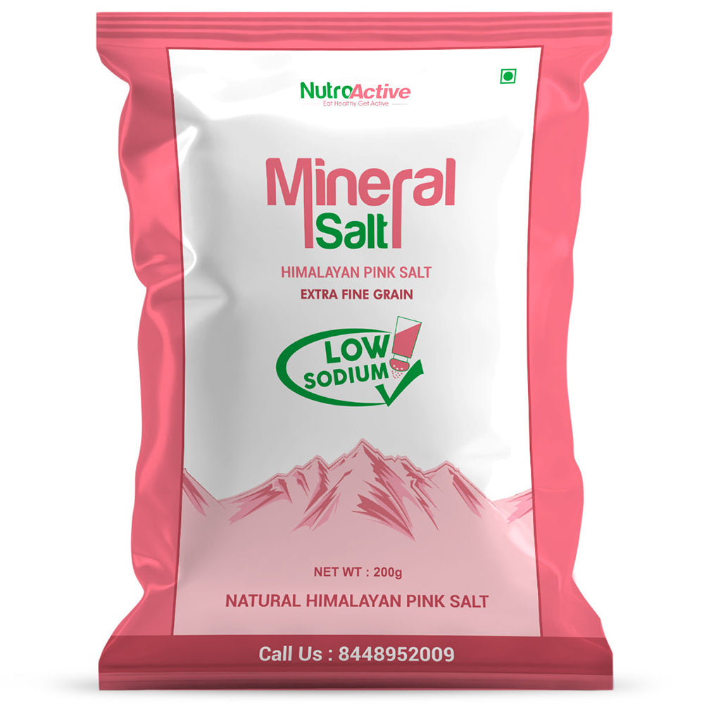 NutroActive Mineral Salt Low Sodium Himalayan Pink Salt
