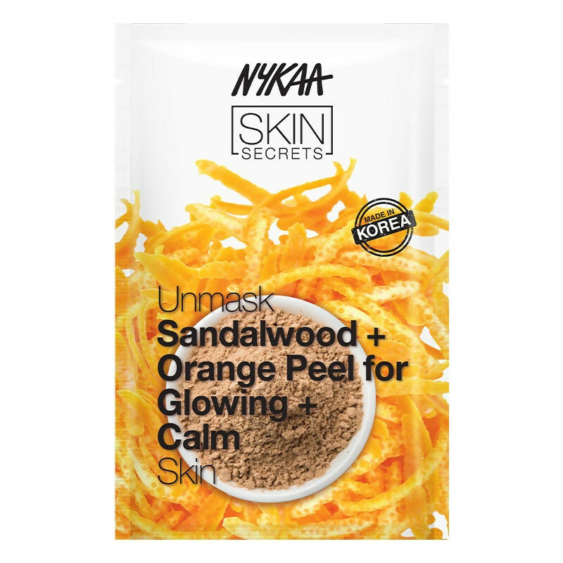 Nykaa Skin Secrets Indian Rituals Sandalwood + Orange Peel Sheet Mask For Glowing & Calm Skin - Drmedicart