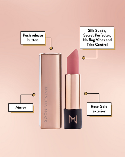 Natasha Moor Silk Suede Lipstick - Intuition