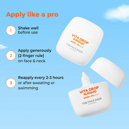 The Face Shop Korean Sunquid- SPF50+ PA++++ Fluid Sunscreen