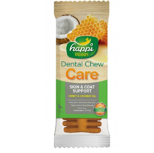 Buy Happi Doggy Dental Chew Care Skin & Coat Support Honey & Coconut Oil