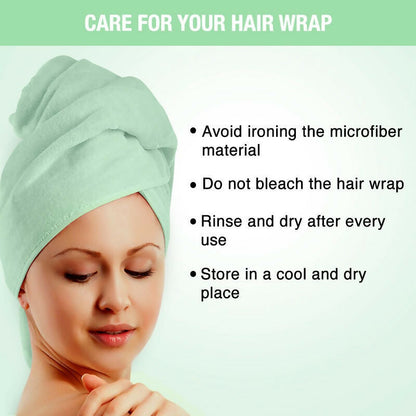Nykaa Naturals Microfiber Hair Wrap for Frizz Free & Shiny Hair - Green