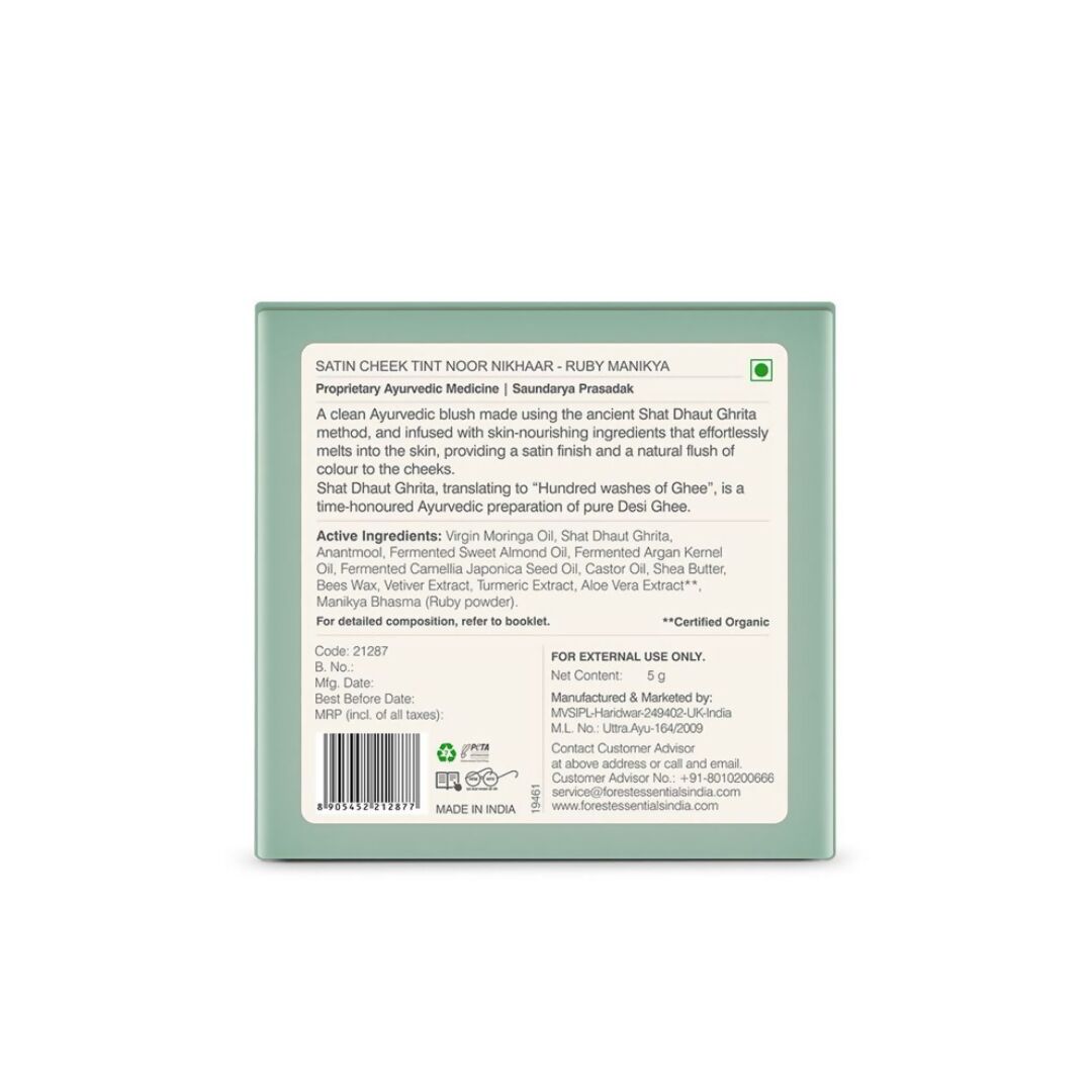 Forest Essentials Noor Nikhaar Satin Cheek Tint Manikya - Ruby - Drmedicart