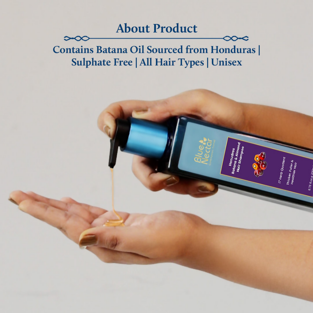 Blue Nectar Batana & Almong Hair Shampoo For Fuller & Stronger Hair