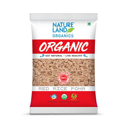 Buy Nature Land Organics Red Rice Poha from DrMediCart, Ship from India to USA