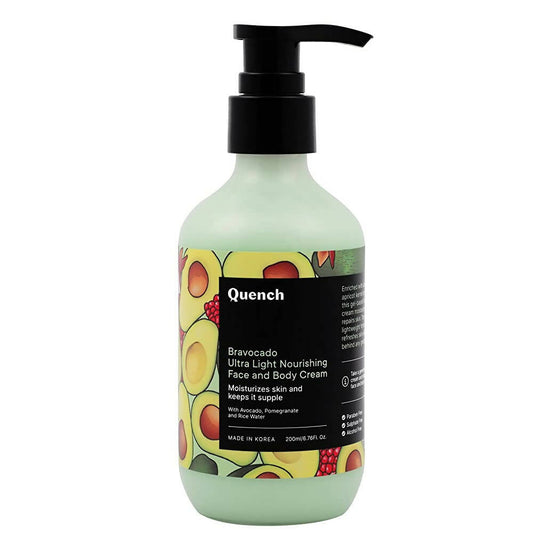 Buy Quench Botanics Bravocado Ultra Light Nourishing Face and Body Cream from DrMediCart, Ship from India to USA