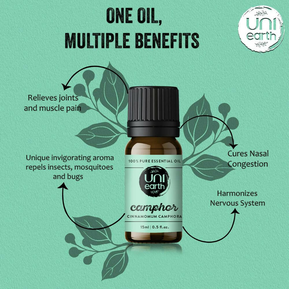 Uniearth Pure & Undiluted Camphor Essential Oil for Skin & Hair Care