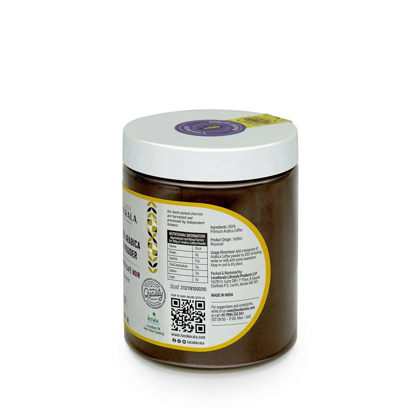 LocoKerala Highlander Cafè Noir Arabica Coffee Powder