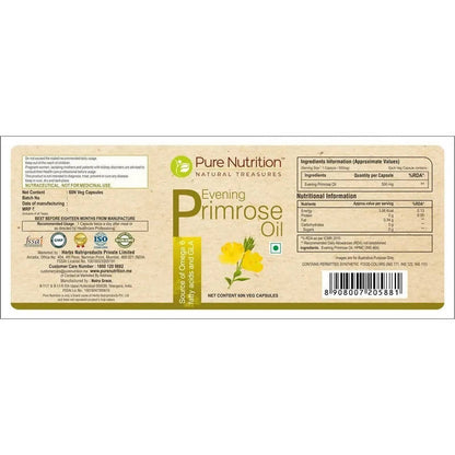 Pure Nutrition Evening Primrose Oil Softgels