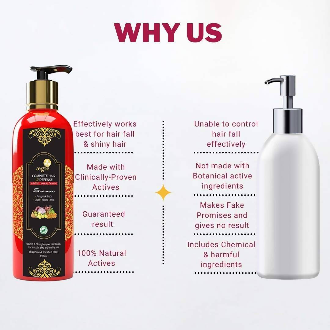 Aegte Complete Hair Defense Hair Fall Healthy Growth Shampoo benefits