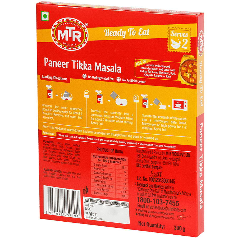 MTR Paneer Tikka Masala
