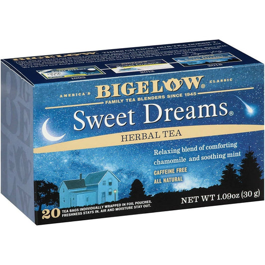Bigelow Tea Sweet Dreams Herbal Tea Chamomile Smoothing Mint With Freshness & Aroma Caffeine Free