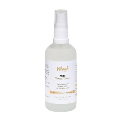 Vilvah Store Milk Face Toner (Earth marine water - Pore minimise)