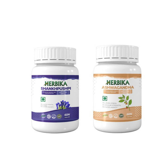 Herbika Ashwagandha + Shankhpushpi Capsules
