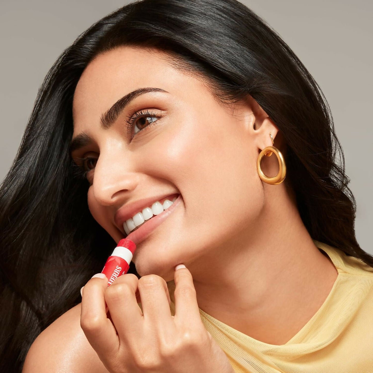 Just Herbs Peach Tinted Lip Balm with SPF 20+ for Dark Lips to Lighten