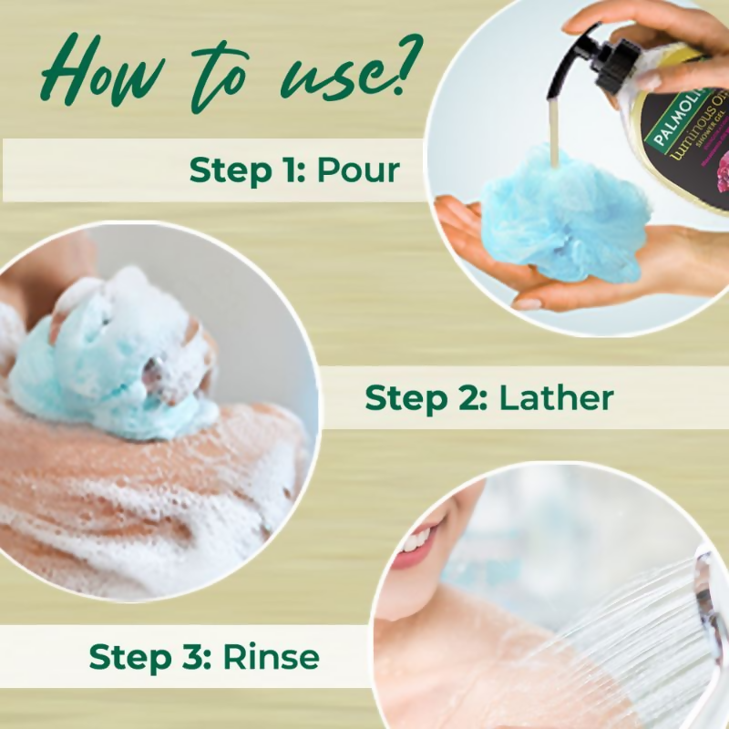 Palmolive Macadamia Oil & Peony Flower Luminous Oils Invigorating, Moisturizing Body Wash