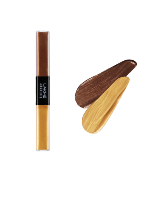 Lakme Absolute Explore Liquid Eye Shadow - Blackstar Gold & Karat Gold