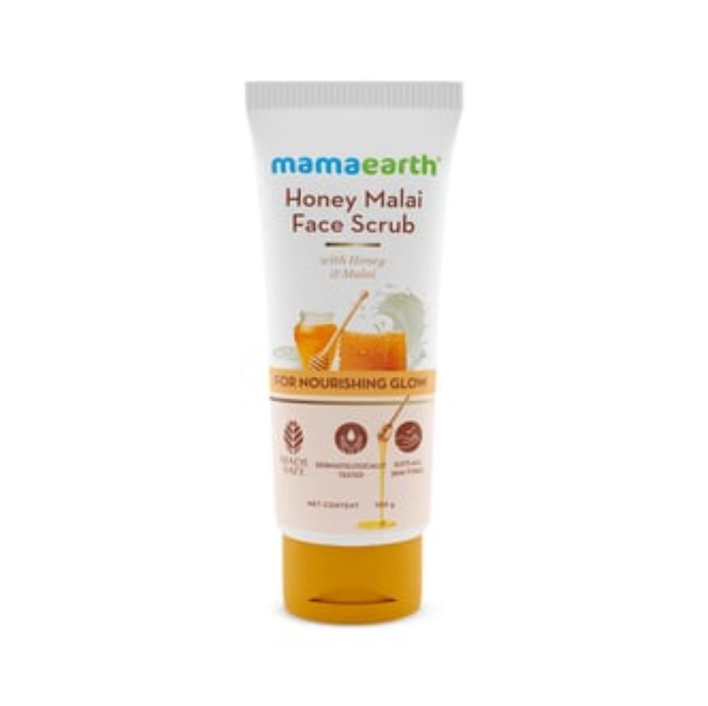 Mamaearth Honey Malai Face Scrub For Nourishing Glow - DrMediCart 