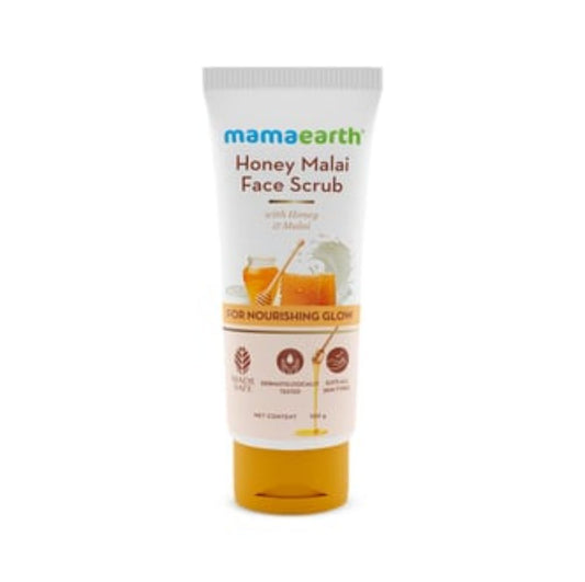 Mamaearth Honey Malai Face Scrub For Nourishing Glow - DrMediCart 