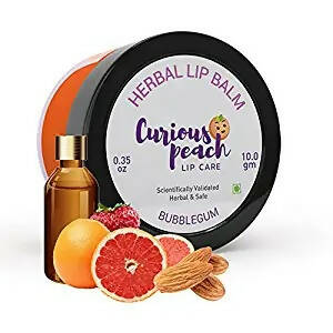 Curious Peach Herbal Lip Balm Bubble Gum